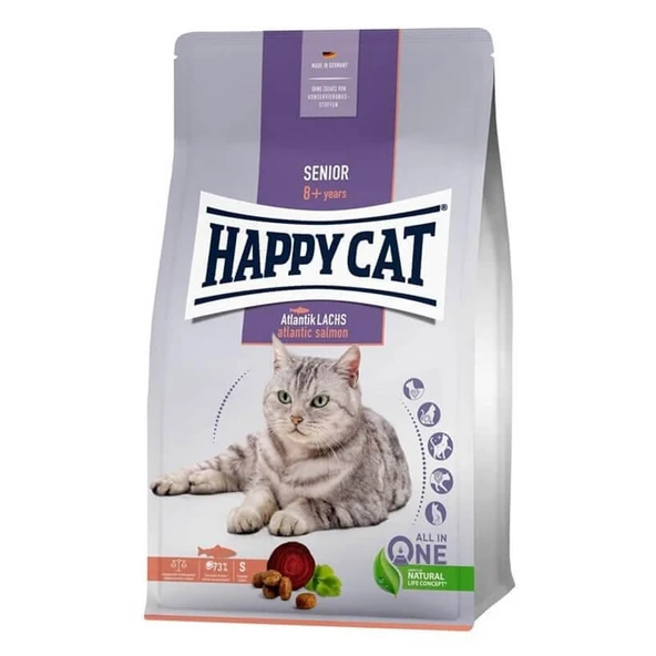 Happy Cat Senior Atlantik Balıklı Yaşlı Kedi Maması 4 Kg ürün görseli 1