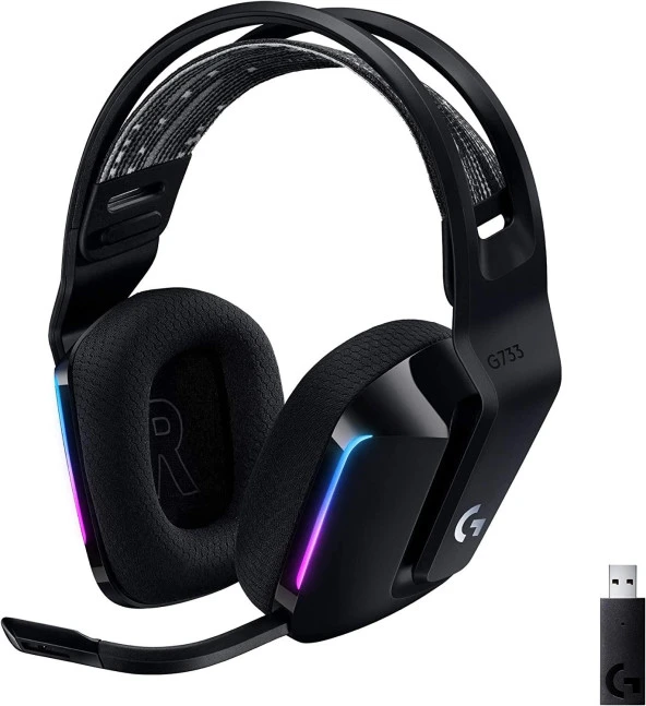 Logitech G733 Lightspeed RGB Kablosuz 7.1 Surround Ses Oyuncu Kulaklığı - Siyah ürün görseli 1