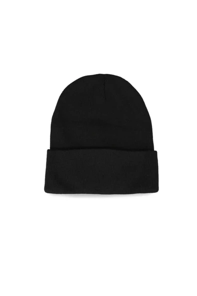 Unisex Düz Siyah Katlanır Bere ürün görseli 1