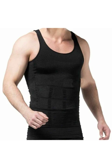 Erkek Slim N Lift Korse Atlet Tipi Göbek Incelten Toparlayıcı Siyah ürün görseli 1