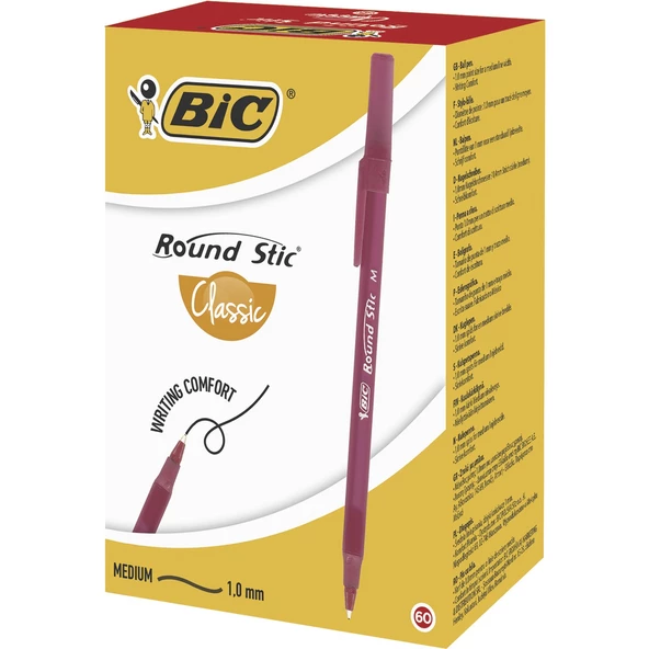 Bic Round Stıc KIRMIZI Tükenmez Kalem 60Lı Kutu ürün görseli 1