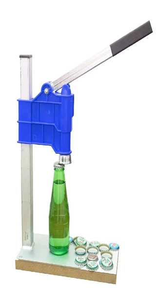 Mavi Şişe Kapatma Aleti Soda Gazoz Kapağı Kapama Makinası + 200 Kapak Hediye ürün görseli 1