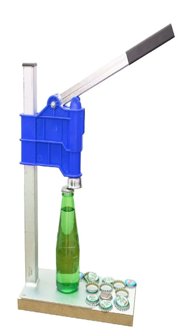 Kapak Kapatma Aleti Soda Gazoz Kapağı Kapama Makinası Mavi + 200 Kapak Hediye ürün görseli 1