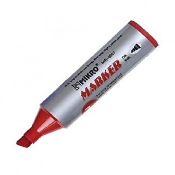 Permanent Markör Marker Kesik Uçlu Koli Kalemi Kırmızı 7 mm Mr-6010 1 Adet ürün görseli 1