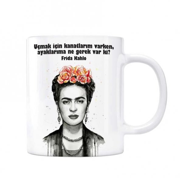 Frida Kahlo Kupa Bardak - Uçmak İçin Kanatların Varken ürün görseli 1