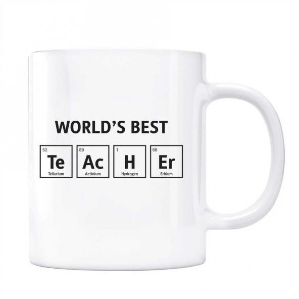 Öğretmenler Gününe Özel Kupa Bardak - Worlds Best Teacher ürün görseli 1