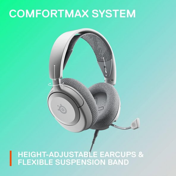 Steelseries Arctis Nova 1 Multi-System Oyun Kulaklığı - Beyaz - Resim 2