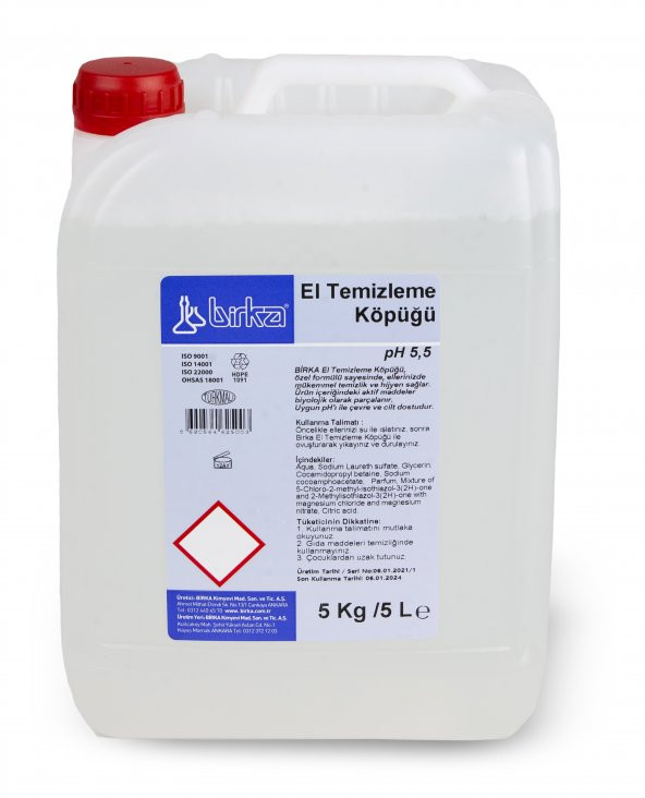 Birka El Temizleme Köpük Sabun 5 Lt. ürün görseli 1