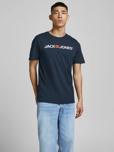 JACK JONES Yazılı Erkek Tişört 12137126 ürün görseli 1