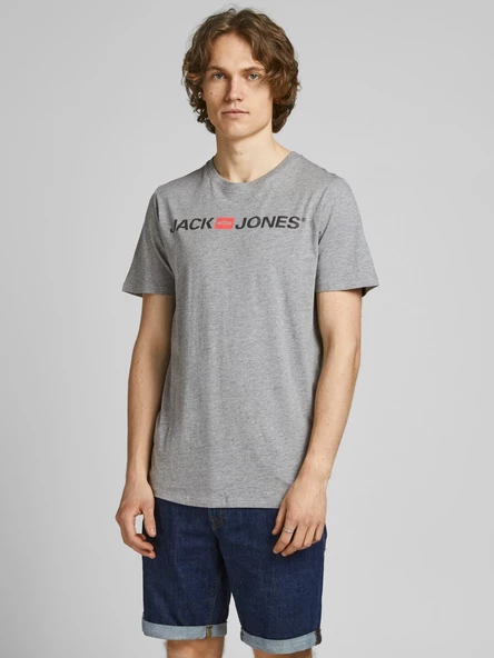 JACK JONES Yazılı Erkek Tişört 12137126 ürün görseli 1
