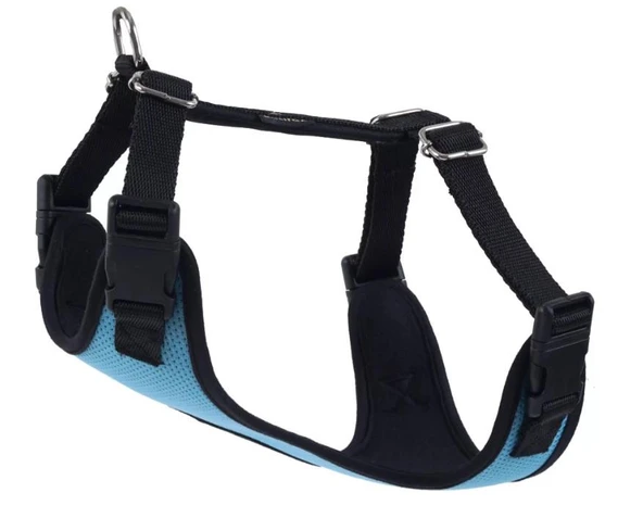 Actirex COOL Dokuma Kumaş Neon Köpek Göğüs Tasması XS Mavi 30-35cm 2-5 Kg KÖPEKLERE ürün görseli 1