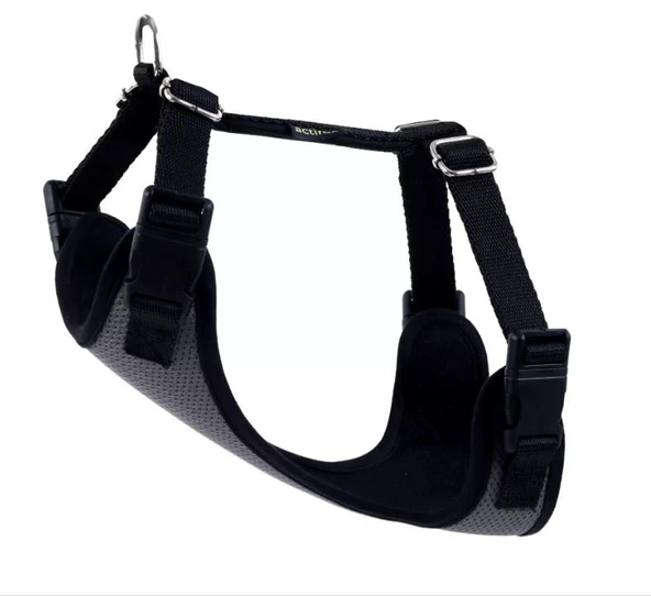 Actirex COOL Dokuma Kumaş Neon Köpek Göğüs Tasması S Gri - Siyah 40-45cm 5-8 Kg KÖPEKLERE ürün görseli 1