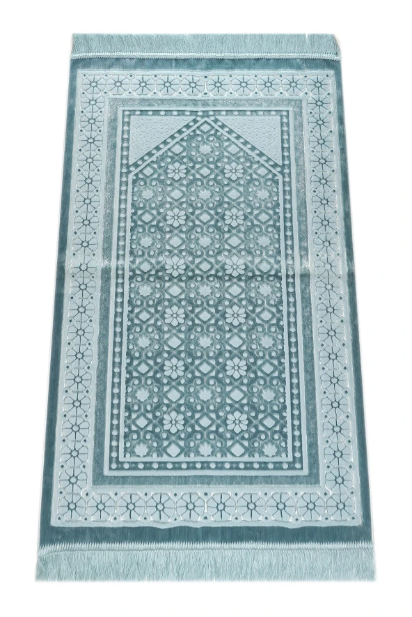 Kadife Seccade İnci Velvet Pearl - Turkuaz ürün görseli 1