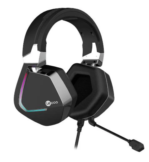 Lenovo Lecoo HT402 USB Surround 7.1 Kulak Üstü RGB LED Aydınlatmalı Siyah Kablolu Gaming Kulaklık ürün görseli 1