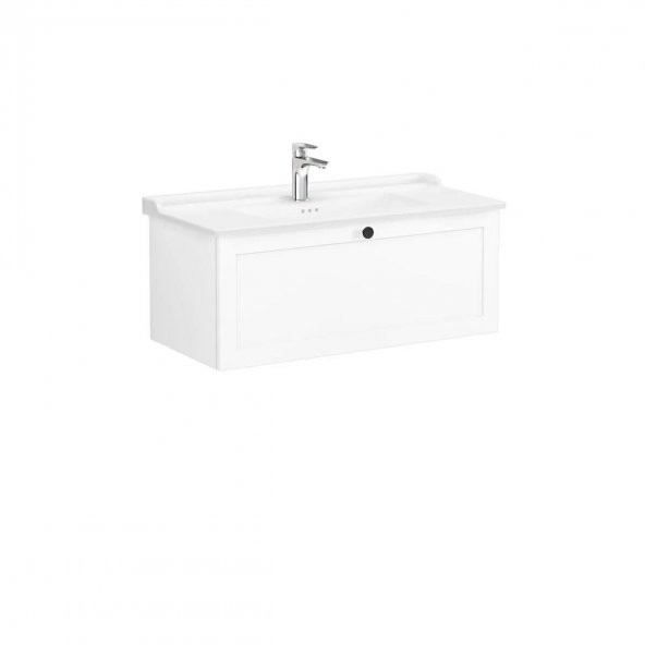Vitra Root Classic 100 cm Beyaz Çekmeceli Banyo Dolabı Alt Modül Lavabo ürün görseli 1