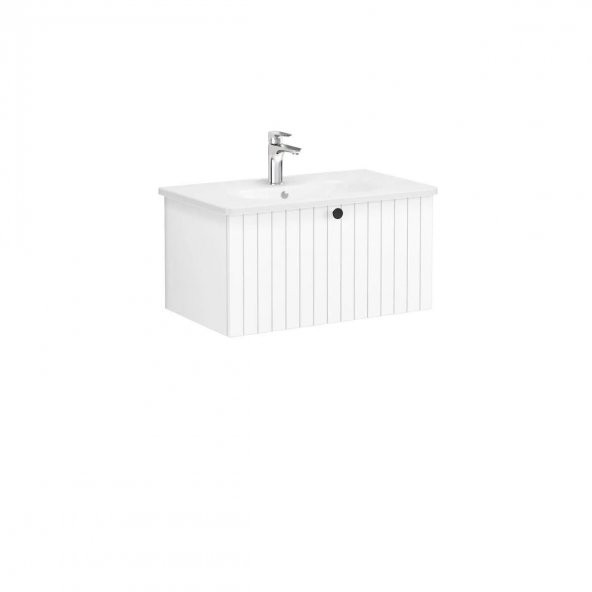 Vitra Root Groove 80 cm Beyaz Çekmeceli Banyo Dolabı Alt Modül Lavabo ürün görseli 1
