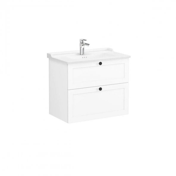 Vitra Root Classic 80 cm Beyaz Çekmeceli Banyo Dolabı Alt Modül Lavabo ürün görseli 1