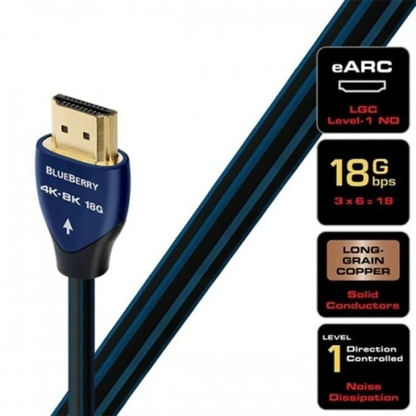 Audioquest Blueberry 4K-8K HDMI Kablo 3mt - Resim 4