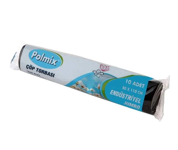 Omnipazar Polmix End. Pro Jumbo Çöp Poşeti 80x110cm 20 Rulo 200 Ad 10 Kg Siyah ürün görseli 1