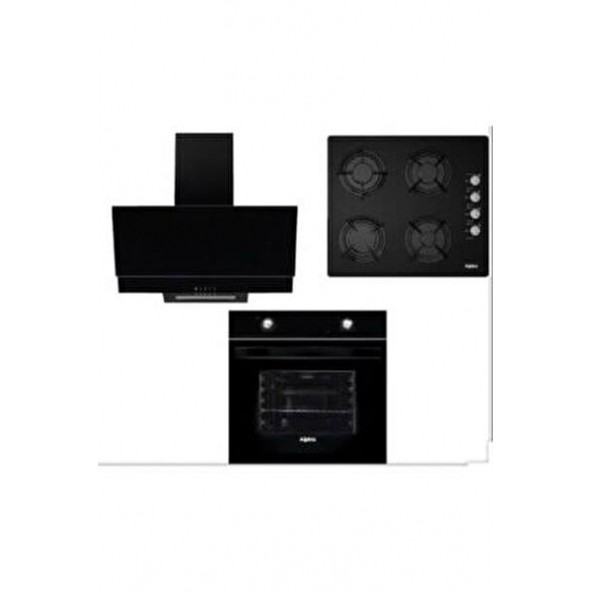 Alpina Siyah Statik Cam Ankastre Set - Resim 2