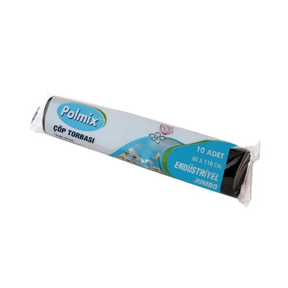 Omnipazar Polmix End Jumbo Boy Çöp Poşeti 80x110 cm 20 Rulo 200 Ad 8 Kg Siyah ürün görseli 1