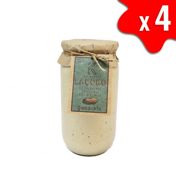 Laçoko Doğal Az Kavrulmuş Çiğ Parçacıklı Extra Crunchy Fıstık Ezmesi 4 x 1 KG ürün görseli 1