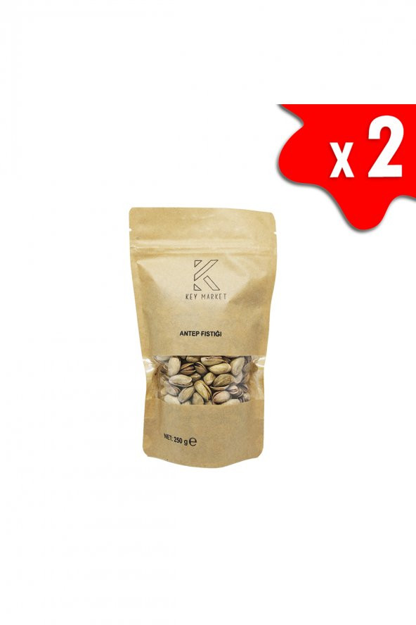 Key Market Doğal Kavrulmuş Kabuklu Tuzlu Ana Çıtlak Taze Antep Fıstığı 2 x 250 G ürün görseli 1