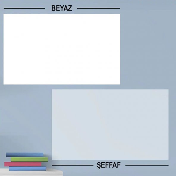 1  Şeffaf - 1  Beyaz Yapışkansız Tutunan Akıllı Kağıt * 60-100 Cm * (2'si Bir Arada) ürün görseli 1
