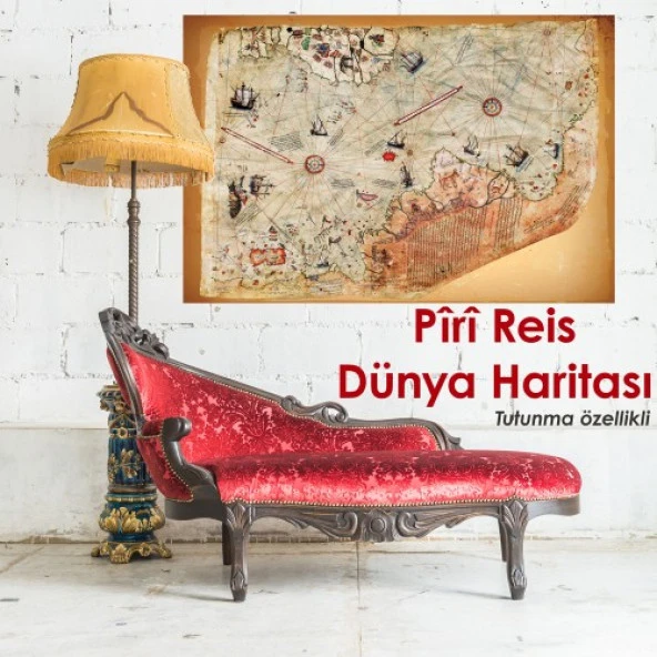 Piri Reis Dünya Haritası - Yapışkansız Tutunan Akıllı Kağıt ürün görseli 1