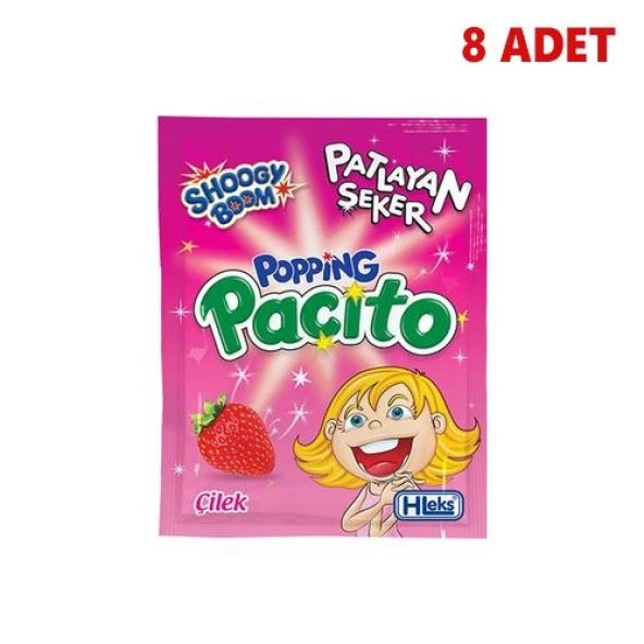 Hleks Popios Pat layan Şeker Çilekli (8 Adet) ürün görseli 1