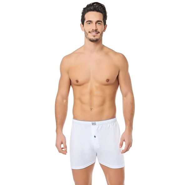 Tutku Erkek Penye Düğmeli Düz Boxer ürün görseli 1