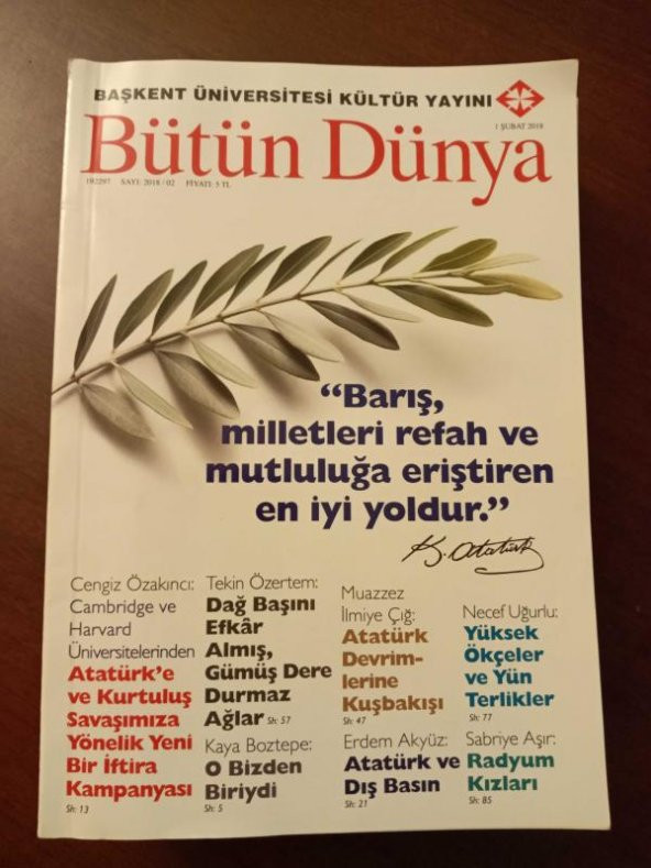 BÜTÜN DÜNYA Sayı: 2018/02 * ŞUBAT 2018 / Cengiz Özakıncı: Cambridge ve Harvard Üniversitelerinden Atatürk ve Kurtuluş Savaşımıza Yönelik Yeni İftira Kampanyası ürün görseli 1