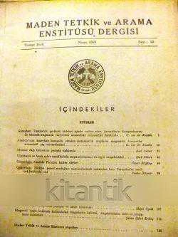 MADEN TEKNİK VE ARAMA ENSTİTÜSÜ DERGİSİ SAYI:52 - NİSAN 1959 ürün görseli 1