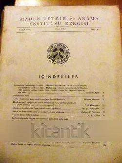 MADEN TEKNİK VE ARAMA ENSTİTÜSÜ DERGİSİ SAYI:65 - EKİM 1965 ürün görseli 1