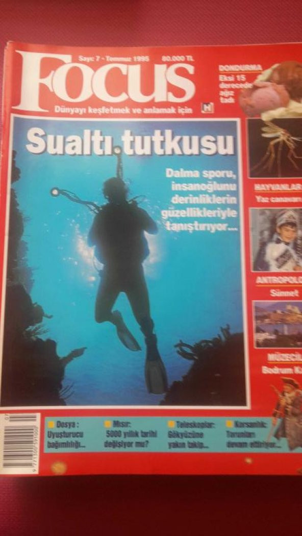 FOCUS  Dünyayı keşfetmek ve anlamak için * SAYI:7 * Temmuz  1995 / SUALTI TUTKUSU* TELESKOPLAR:GÖKYÜZÜNE YAKIN TAKİP* MÜZECİLİK: BODRUM KALESİ ürün görseli 1