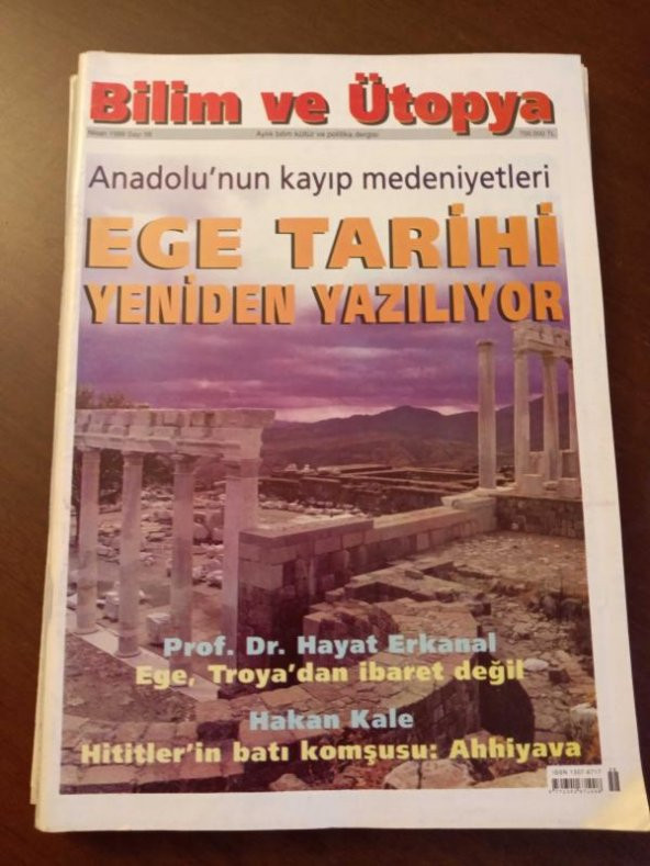 BİLİM ve ÜTOPYA  Aylık Bilim, Kültür ve Politika Dergisi  Sayı: 58 *  Nisan 1999  /  Anadolu'nun Kayıp Medeniyetleri  EGE TARİHİ  Yeniden Yazılıyor ürün görseli 1