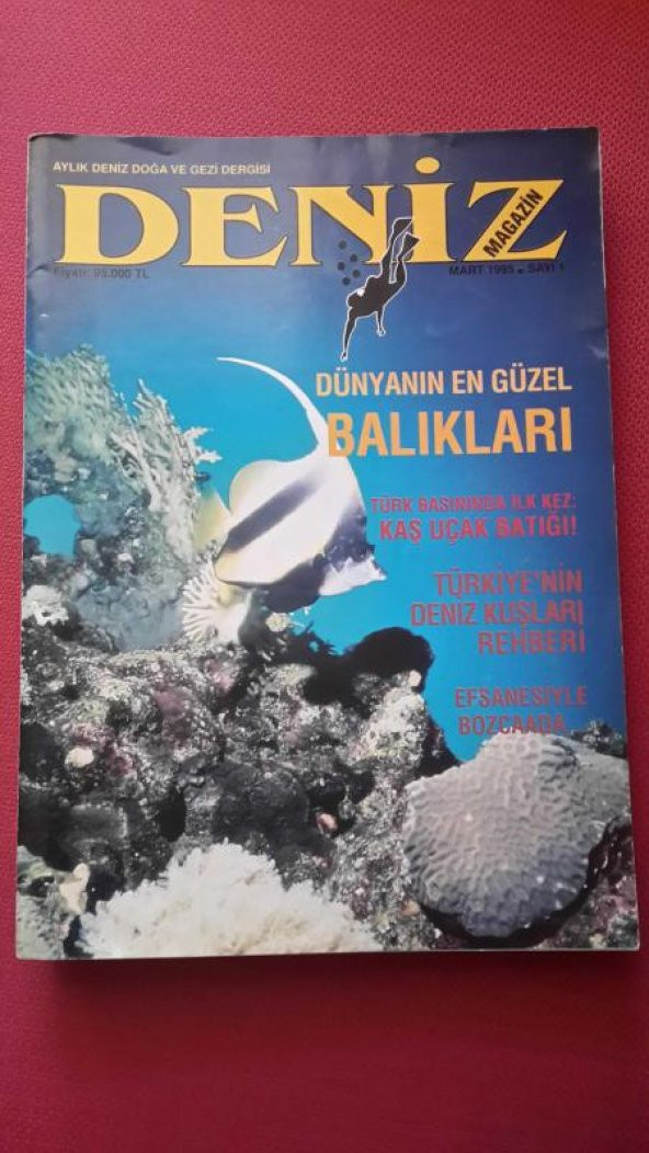 DENİZ Magazin Aylık Deniz ve Doğa Dergisi * Sayı:8 *  EKİM  1995 / KAŞ HEM YEMYEŞİL, HEM DE MASMAVİ- BODRUM CUP  YELKENLER YİNE FORA- SU ALTI ARKEOLOJİSİ ürün görseli 1