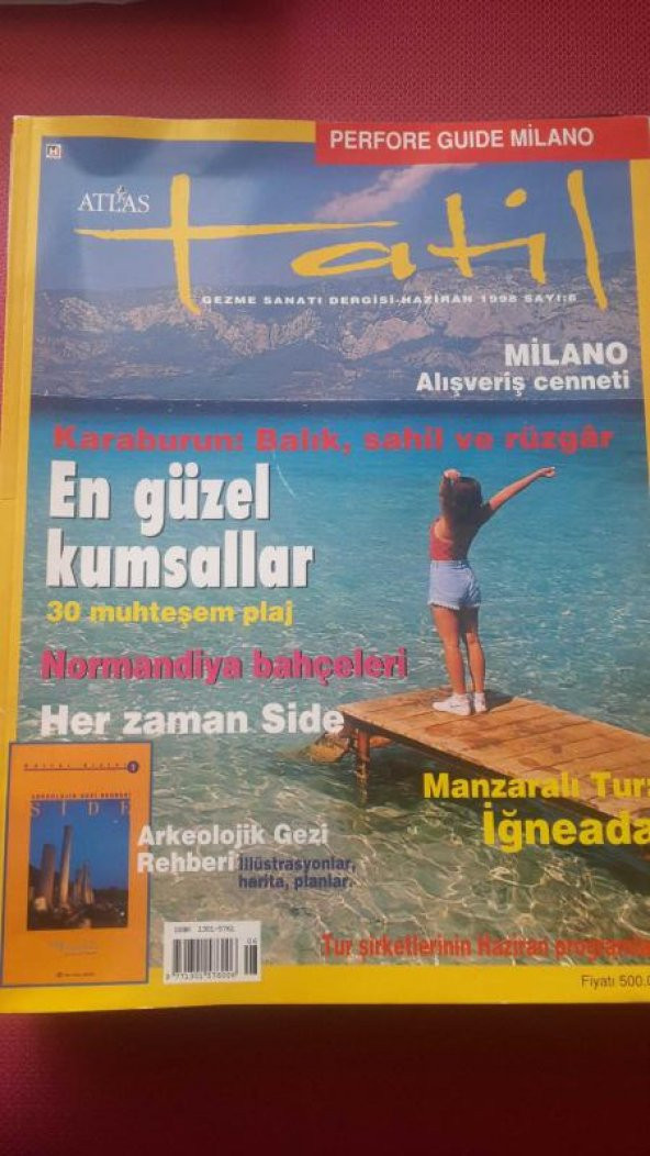 ATLAS TATİL GEZME SANATI DERGİSİ  * HAZİRAN 1998  * SAYI: 6 / 30 MUHTEŞEM PLAJ * KARABURUN:BALIK,SAHİL VE RÜZGAR * EN GÜZEL KUMSALLAR ürün görseli 1