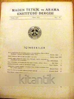 MADEN TEKNİK VE ARAMA ENSTİTÜSÜ DERGİSİ SAYI:60- NİSAN 1963 ürün görseli 1
