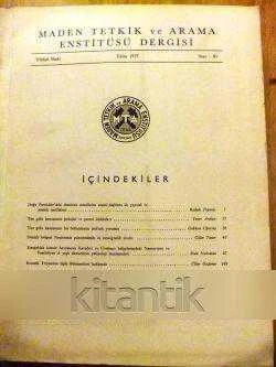 MADEN TEKNİK VE ARAMA ENSTİTÜSÜ DERGİSİ SAYI:85 - EKİM 1975 ürün görseli 1