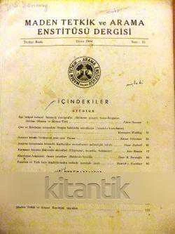 MADEN TEKNİK VE ARAMA ENSTİTÜSÜ DERGİSİ SAYI:55 - EKİM 1960 ürün görseli 1