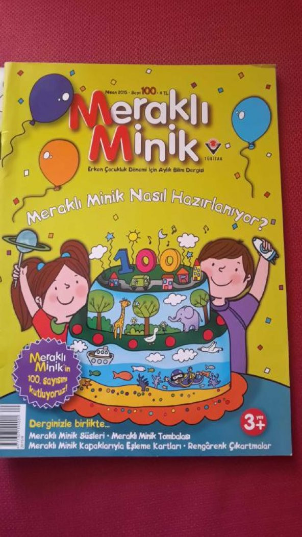 MERAKLI MİNİK / ERKEN ÇOCUKLUK DÖNEMİ İÇİN AYLIK BİLİM DERGİSİ /  NİSAN   2015 * SAYI: 100 ürün görseli 1