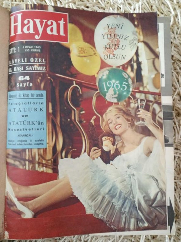 HAYAT HAFTALIK MECMUA 1965   /    Sayı: 1 ( 1  OCAK  1965 ) SAYI: 26    ( 24  HAZİRAN  1965  )   SIRALI  26   Mecmua  * TÜM EKLERİ İÇLERİNDEDİR. ürün görseli 1