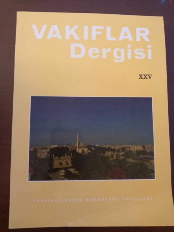 VAKIFLAR DERGİSİ Sayı: XXV ürün görseli 1