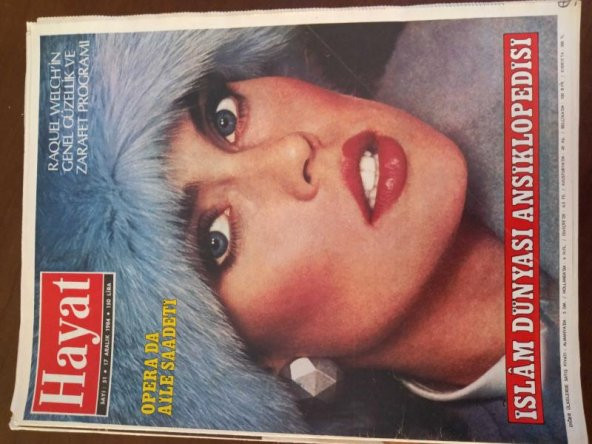 HAYAT HAFTALIK MECMUA *Sayı: 51 * 17  Aralık  1984  * TÜM EKLERİ İÇİNDEDİR / RAQUEL WELCH'İN GENEL GÜZELLİK VE ZERAFET PROĞRAMI* İSLAM DÜNYASI ANSİKLOPEDİSİ ürün görseli 1