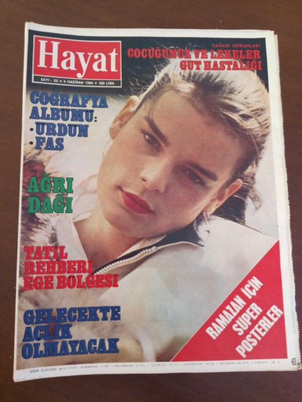 HAYAT HAFTALIK MECMUA *Sayı: 23 * 4  Haziran  1984  * TÜM EKLERİ İÇİNDEDİR / COĞRAFYA ALBÜMÜ:ÜRDÜN, FAS * TATİL REHBERİ: EGE BÖLGESİ*AĞRI DAĞI ürün görseli 1