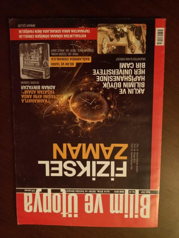 BİLİM ve ÜTOPYA  Aylık Bilim,Kültür ve Politika Dergisi  Sayı: 247 * Ocak  2015 / FİZİKSEL ZAMAN * BİLİM ve TARİH BAĞLAMINDA  OSMANLICA ürün görseli 1