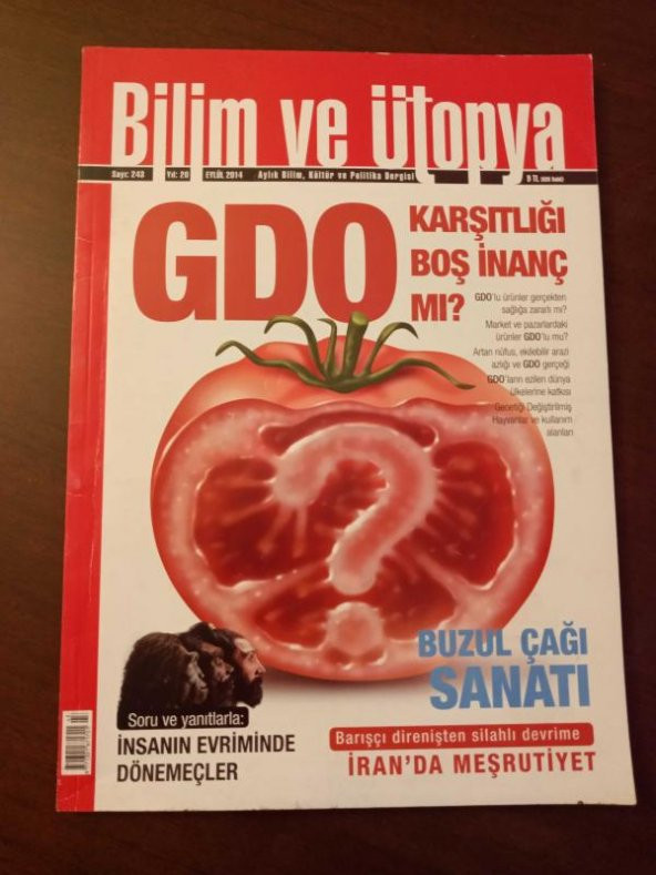 BİLİM ve ÜTOPYA  Aylık Bilim,Kültür ve Politika Dergisi  Sayı:243 * Eylül  2014 / GDO Karşıtlığı boş inanç mı * BUZUL ÇAĞI SANATI * İRAN'da MEŞRUTİYET ürün görseli 1