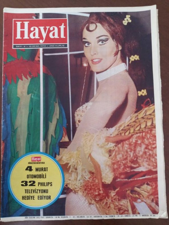 HAYAT HAFTALIK MECMUA *Sayı:3 * 13 OCAK 1972 * TÜM EKLERİ İÇİNDEDİR / Dr. TEVFİK RÜŞTÜ ARAS * 1972 MODASI * MAURICE CHEVALIER ürün görseli 1