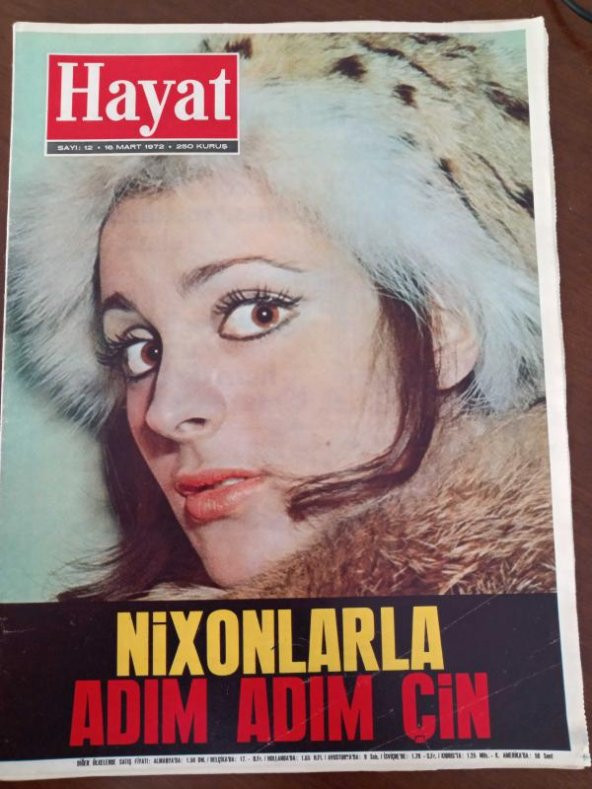 HAYAT HAFTALIK MECMUA *Sayı:12 * 16 MART 1972 * TÜM EKLERİ İÇİNDEDİR / NİXONLARLA ADIM ADIM ÇİN * KURULUŞUNUN24. YILINDA İSRAİL ürün görseli 1